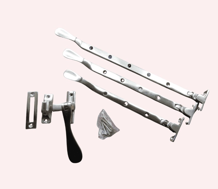 Ergonomic Brass Casement Window Handles Crank Style, High-Quality Window Operators for Tilt Turn Casement Windows, Corrosion-Resistant Locking Handles for Security